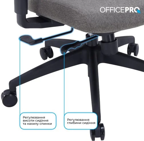 Фото: Крісло OfficePro Skyline OC580-B-DG-DG Black/Dark Gray № 32 | KTC