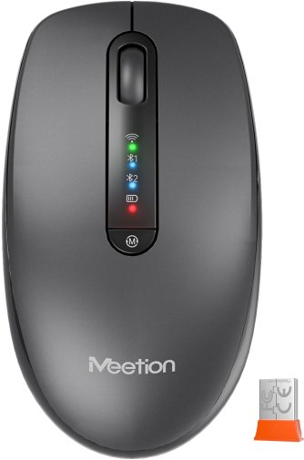 Мишка, Meetion BTM100R Wireless, Black/Steel Gray