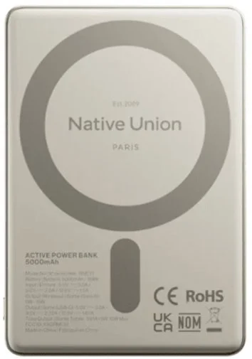 Фото: Батарея універсальна Native Union Active Magnetic 5000mAh 20W Sandstone (ACTPB-5KMS-SAN) № 10 | KTC