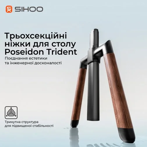 Фото: Стіл комп’ютерний SIHOO D07A Walnut/Black (D07A-101/D07J-101-AB/DO7-P) № 27 | KTC