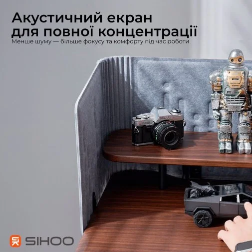 Фото: Стіл комп’ютерний SIHOO D07A Walnut/Black (D07A-101/D07J-101-AB/DO7-P) № 32 | KTC