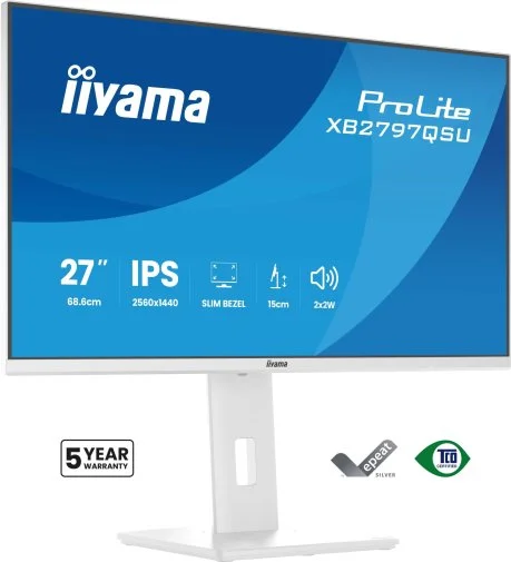 Фото: Монітор iiyama XB2797QSU-W1 White - 27" IPS / 2560×1440 / 75 Гц / Adaptive Sync / Pivot / HAS № 28 | KTC