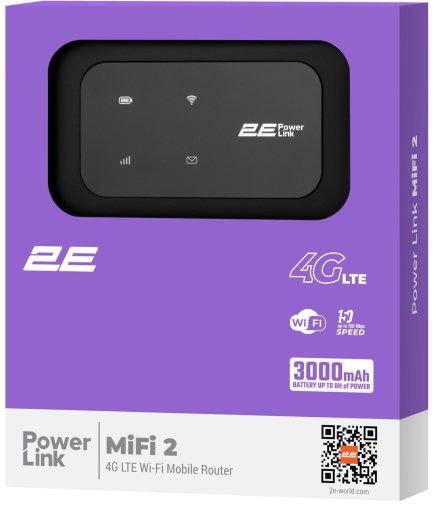 Мобільний роутер 2E PowerLink N150 3000mAh Black (794300866717)