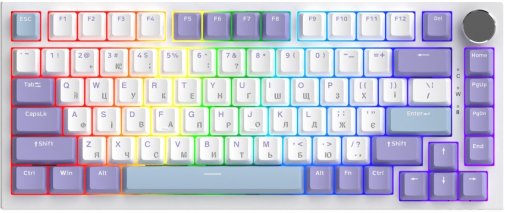 Клавіатура Ajazz AK820 Sea Salt Switch ENG/UKR USB White (AK820-SS-PWB)