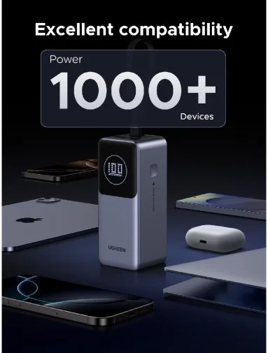 Фото: Батарея універсальна UGREEN PB723 20000mAh 130W Space Grey (55365B) № 20 | KTC