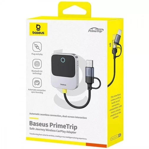 Фото: Адаптер Baseus SafeJourney Series CarPlay Space Gray № 12 | KTC