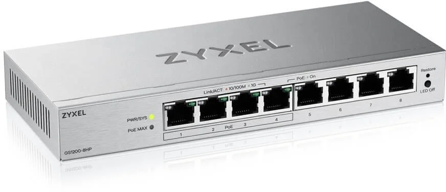 Фото: Комутатор Zyxel GS1200-8HPV3 (GS1200-8HPV3-EU0101F) № 6 | KTC