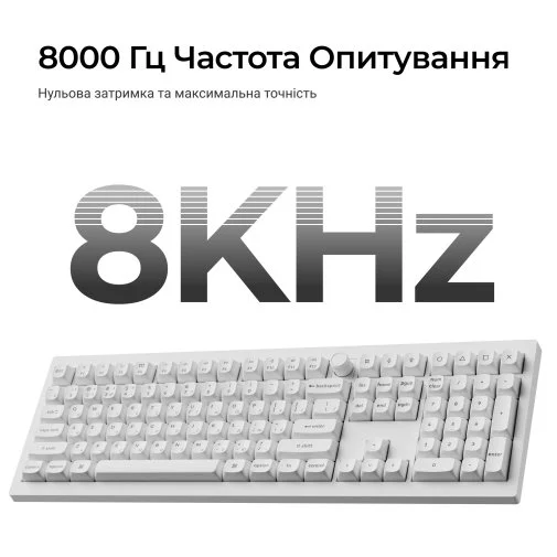 Фото: Клавіатура Keychron V6 Ultra Keychron Red Switch RGB White (V6U-F1-UA) № 23 | KTC