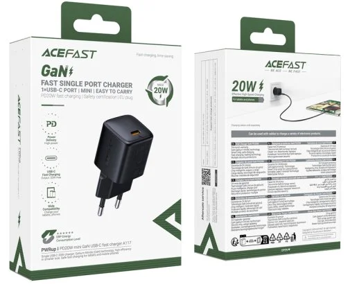 Фото: Зарядний пристрій Acefast A117 PD GAN 20W Black (6974316284987) № 20 | KTC