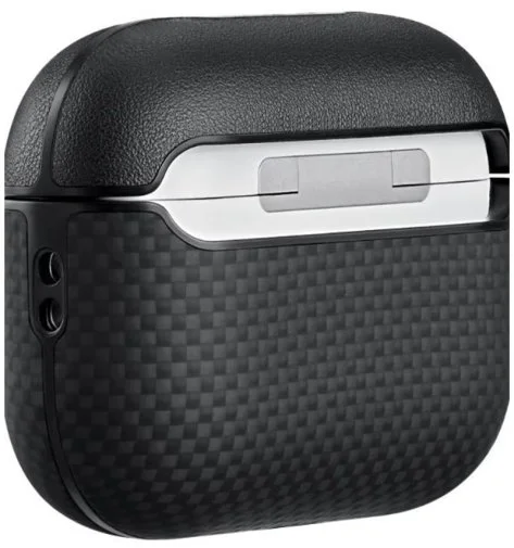 Фото: Чохол Pitaka for Airpods Pro 3Gen - Aramid Fiber Magnetic Plain Black/Grey (APM2501) № 6 | KTC