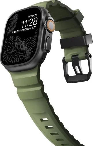 Фото: Ремінець Nomad for Apple Watch 46mm/49mm - Rocky Point Band Black Titanium Hardware Forest (NM014797858) № 18 | KTC