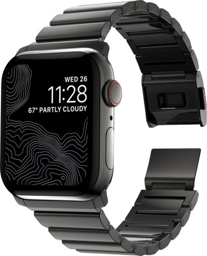 Ремінець Nomad for Apple Watch 46/49mm - Steel Graphite Hardware Graphite (NM1A41BXS0)