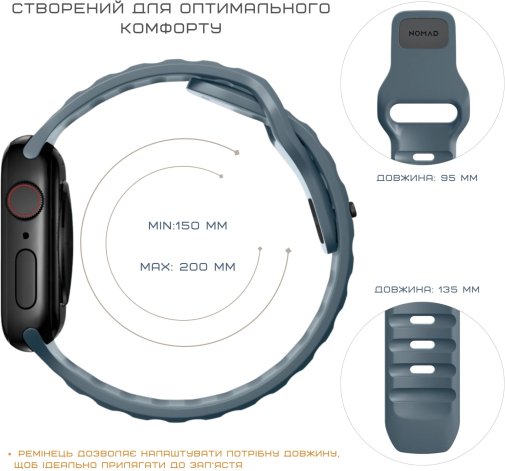 Ремінець Nomad for Apple Watch 46mm/49mm - Sport Band Marine Blue (NM01133285)