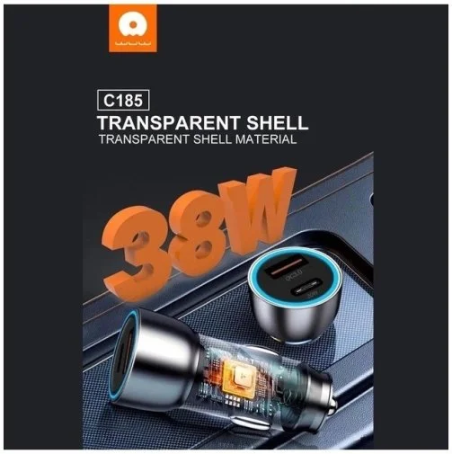 Фото: Автомобільний зарядний пристрій WUW C185 38W Transparent Black (6972573335466) № 11 | KTC