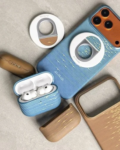 Фото: Чохол Pitaka for Airpods Pro 3th Gen - Aramid Fiber Magnetic Golden Glint (APM2504) № 13 | KTC