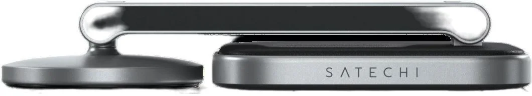 Фото: Бездротовий зарядний пристрій Satechi 2in1 Foldable Qi2 Stand Space Gray (ST-Q21FM) № 10 | KTC