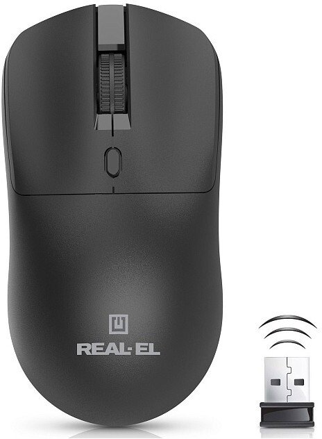 Миша Real-EL RM-307W Black (EL123200051)