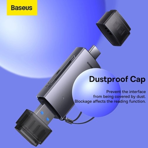 Кардрідер Baseus Lite Series Card Reader Grey (WKQX060113)