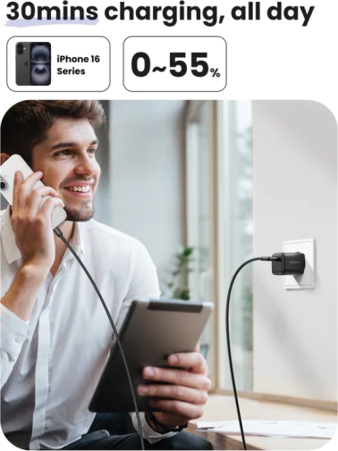 Фото: Зарядний пристрій UGREEN X513 QC PD 30W Black (UGR-65007) № 14 | KTC