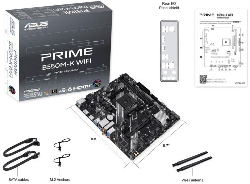 Материнська плата ASUS PRIME B550M-K WiFi