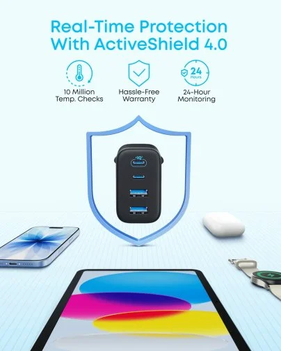 Фото: Зарядний пристрій Anker Zolo Charger 50W Black (A121EG11) № 9 | KTC