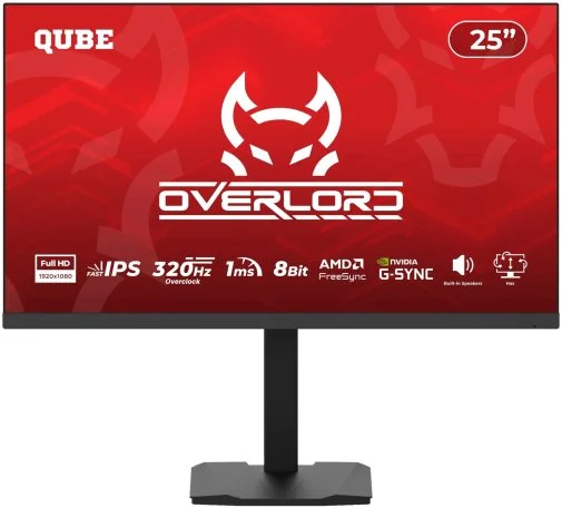 Фото: Монітор QUBE Overlord G25F300HS Black - 24.5" IPS / 1920×1080 / 300 Гц / AMD FreeSync, Nvidia G-Sync Compatible / Pivot / HAS № 10 | KTC