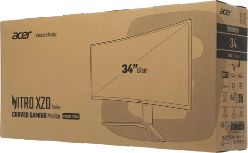 Фото: Монітор Acer XZ340CURX2bmiipphx (UM.CX0EE.205) - 34" VA / 3440x1440 / 200 Гц / AMD FreeSync Premium / HAS № 34 | KTC