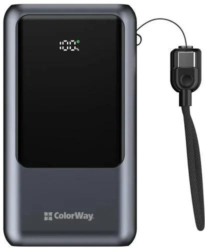 Фото: Батарея універсальна ColorWay Urban 20000mAh 22.5W Gray (CW-PB200LP03GR) № 14 | KTC