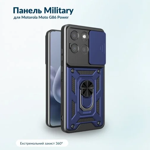 Фото: Чохол BeCover for Motorola Moto G86 Power - Military Blue (716112) № 8 | KTC