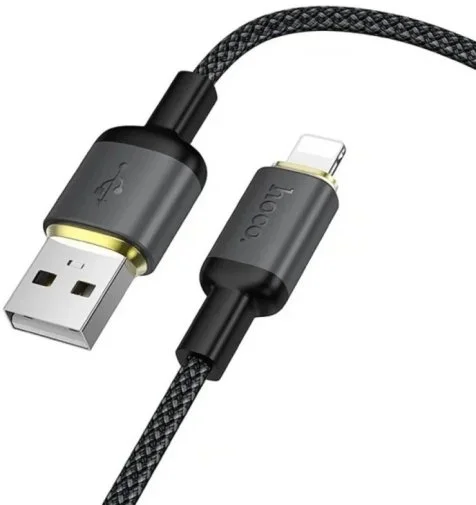 Фото: Кабель Hoco X128 Benefit 12W AM / Lightning 1m Black (6942007681070) № 7 | KTC