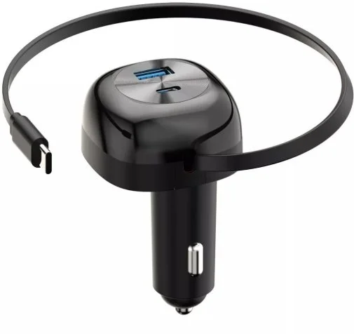 Фото: Автомобільний зарядний пристрій Proove Hammer Retractable Cable 65W Black (CCPR65110001) № 7 | KTC