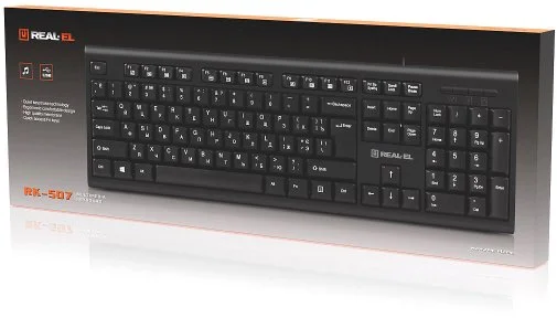 Фото: Клавіатура Real-EL RK-507 USB Black (EL123100050) № 17 | KTC