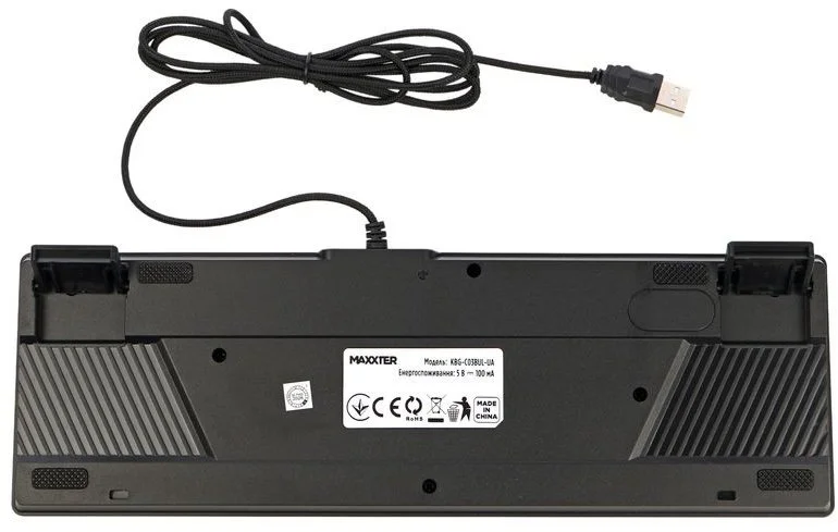 Фото: Клавіатура Maxxter KBG-C03BUL-UA USB Black № 14 | KTC