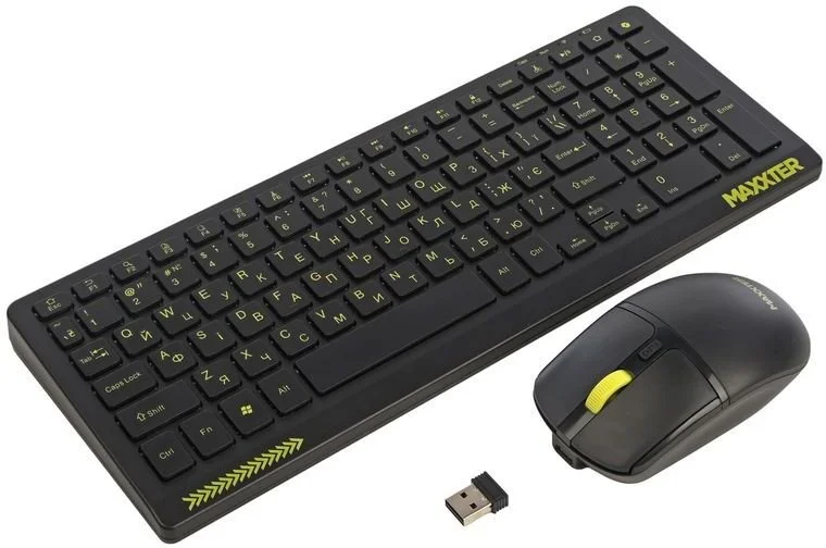 Фото: Комплект клавіатура+миша Maxxter KMS-WCM-04B-UA Wireless Black № 10 | KTC