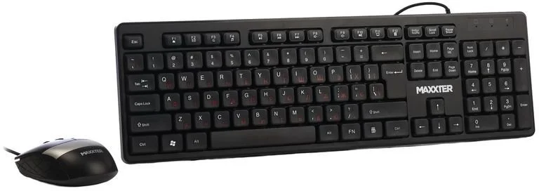 Фото: Комплект клавіатура+миша Maxxter KMS-CM-03-UA Black/Silver № 12 | KTC