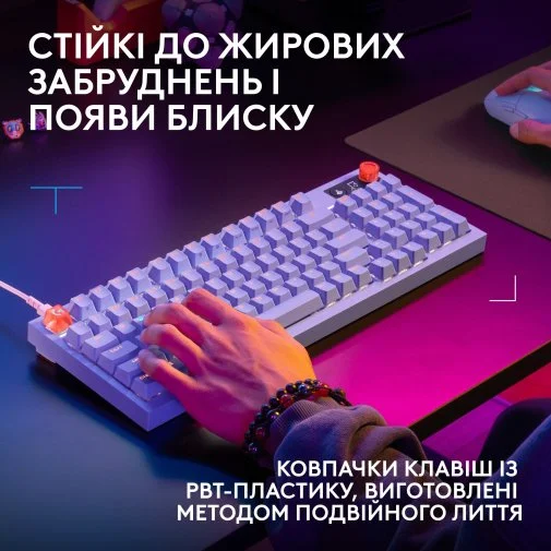 Фото: Клавіатура Logitech G316 X 98 Tactile ENG/UKR USB Lilac (920-014257) № 20 | KTC