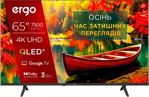 Фото: Телевізор QLED Ergo 65JUQ7500 (Google TV, Wi-Fi, 3840x2160) № 12 | KTC