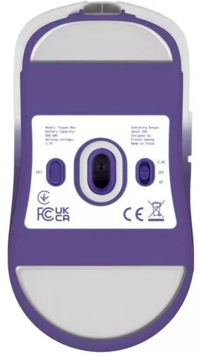 Фото: Миша Proove Gaming Taipan Max WL/BT/USB White/Purple (WMTPM0022017) № 10 | KTC