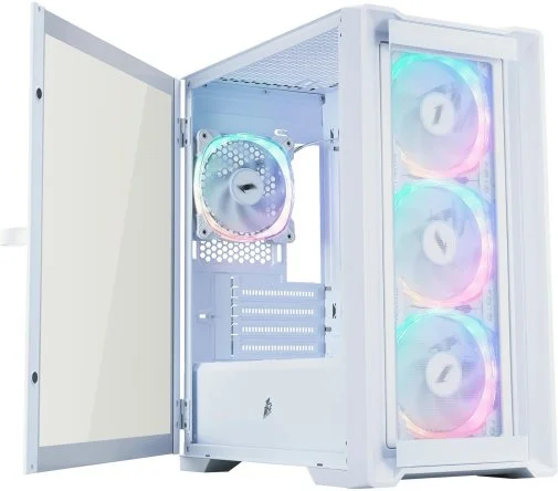 Фото: Корпус 1stPlayer T4-G-WH-4FS7-W White with window № 12 | KTC