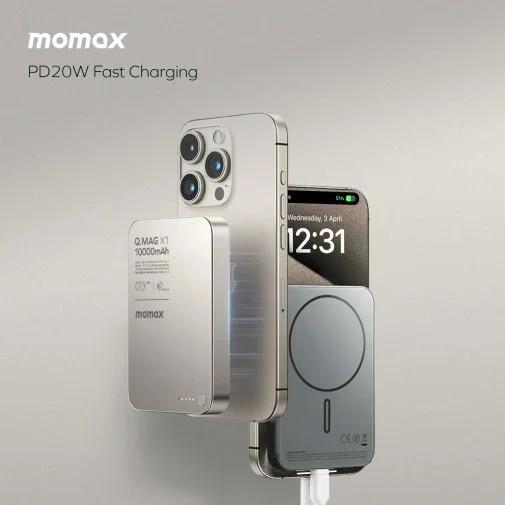 Фото: Батарея універсальна Momax Q.MAG X1 10000mAh 20W / Qi 15W Titan (IP117AE) № 20 | KTC