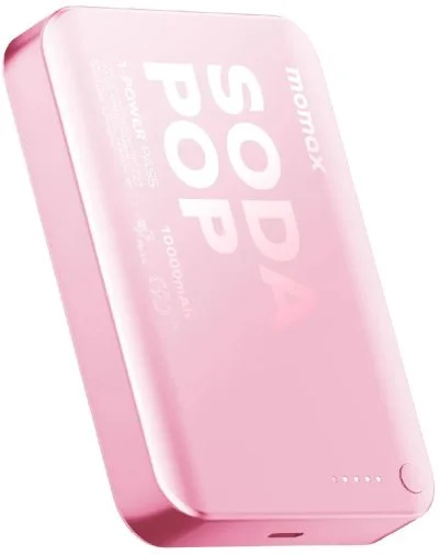 Фото: Батарея універсальна Momax 1-Power Pass 10000mAh 20W / Qi 15W Pink (IP166P) № 13 | KTC