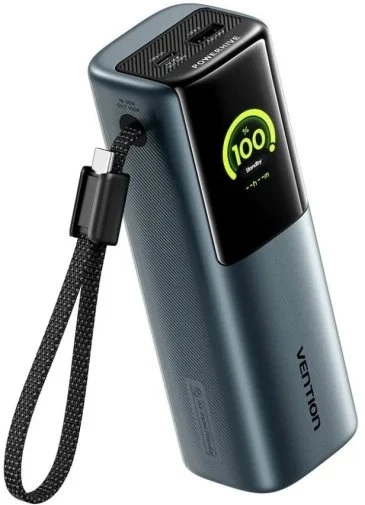 Фото: Батарея універсальна Vention FKFH0 20000mAh 165W Gray Built-in USB-C № 14 | KTC