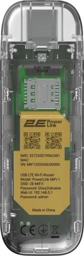 Фото: Мобільний роутер 2E PowerLink MiFi-1 2026 Transparent/Black (794300868933) № 9 | KTC