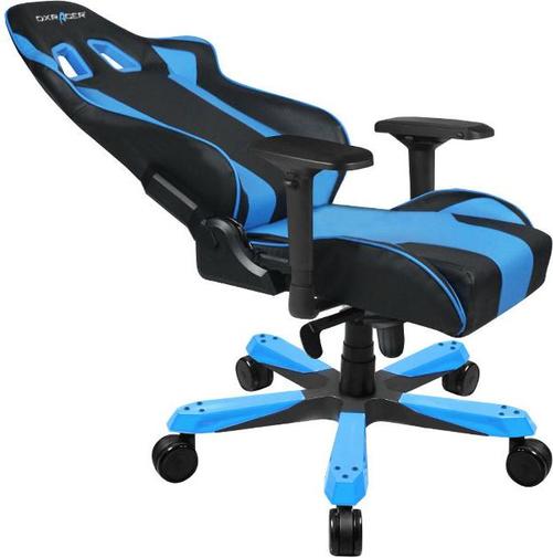 Крісло для геймерів DXRACER KING OH/KS06/NB чорне з синіми вставками