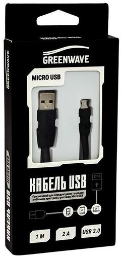 Кабель USB GREENWAVE DC-MU-102TF AM / Micro USB 1 м чорний