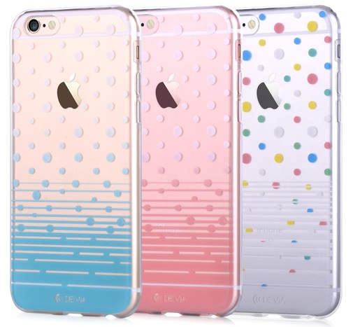 Чохол Devia for iPhone 6/6S - Vango Soft Case Polka Pink UA