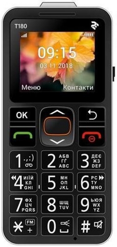 Мобільний телефон TWOE T180 Black (T180 SingleSim Black)