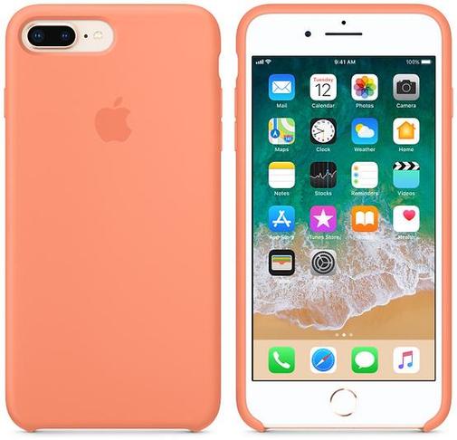 for Apple iPhone 8 Plus - Silicone Case Peach