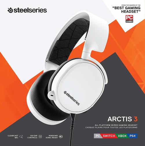 Гарнітура SteelSeries Arctis 3 2019 White (61506)