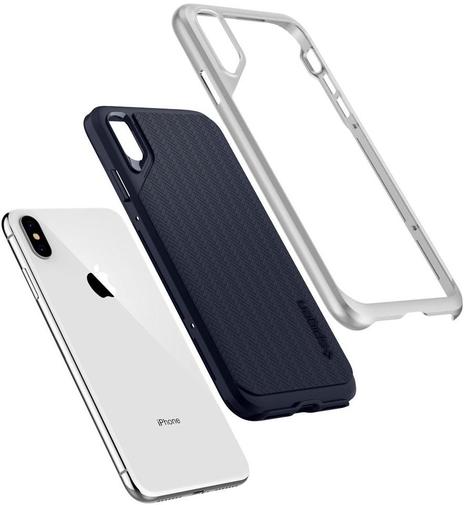 Чохол-накладка Spigen для Apple iPhone Xs Max - Neo Hybrid Satin Silver
